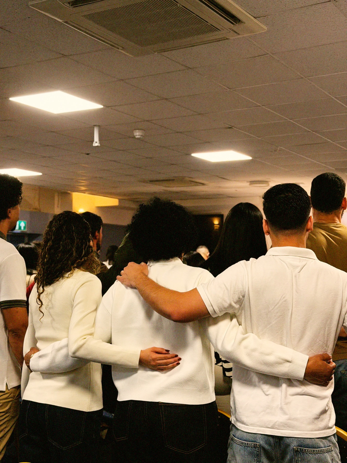 The AGGF UK congregation united in worship